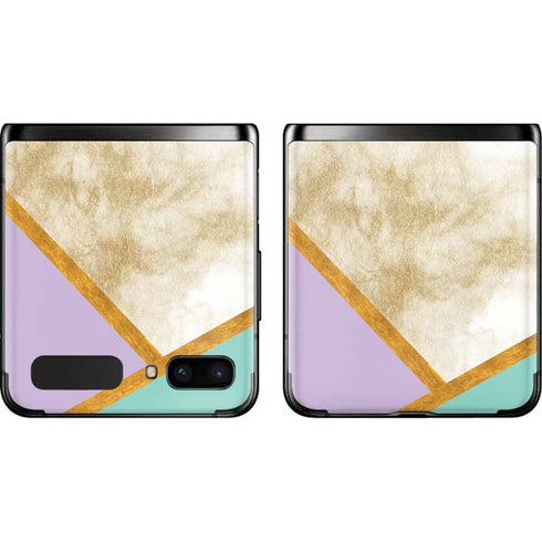 Angled Marble Galaxy Z Flip Skin