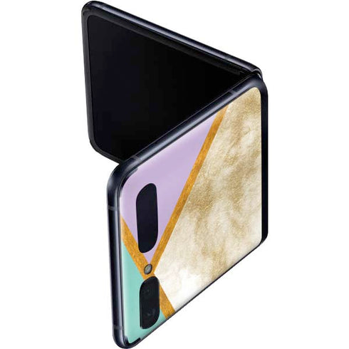 Angled Marble Galaxy Z Flip Skin