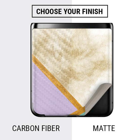 Angled Marble Galaxy Z Flip Skin