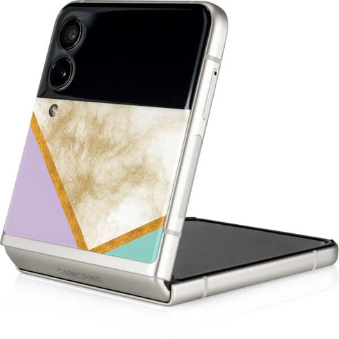 Angled Marble Galaxy Z Flip3 5G Skin