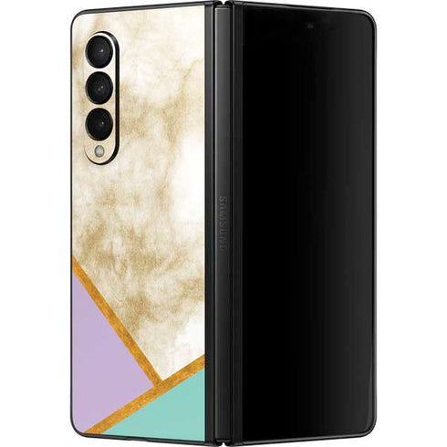 Angled Marble Galaxy Z Fold3 5G Skin