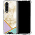 Angled Marble Galaxy Z Fold4 5G Clear Case