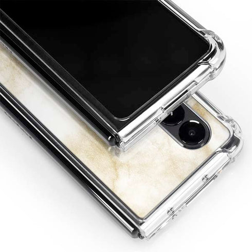 Angled Marble Galaxy Z Fold4 5G Clear Case