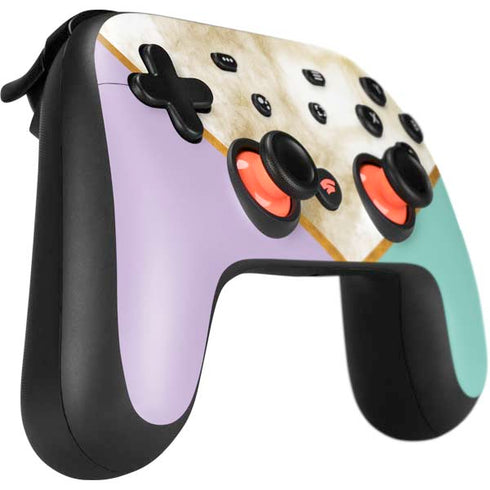 Angled Marble Google Stadia Controller Skin