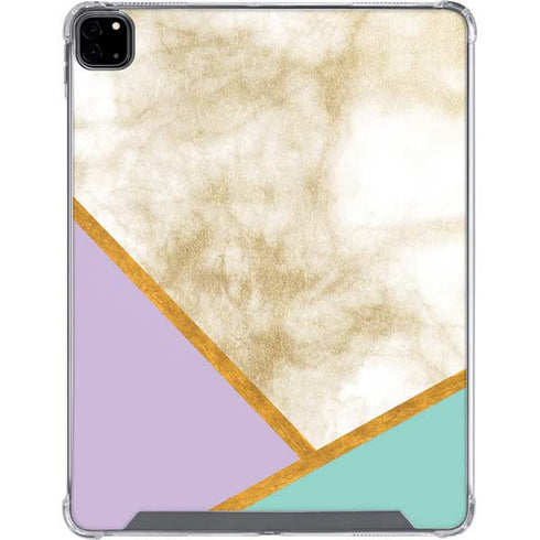 Angled Marble iPad Pro 12.9in (2020) Clear Case
