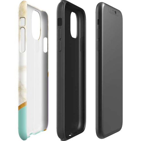 Angled Marble iPhone 11 Impact Case