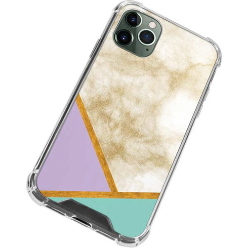 Angled Marble iPhone 11 Pro Max Clear Case