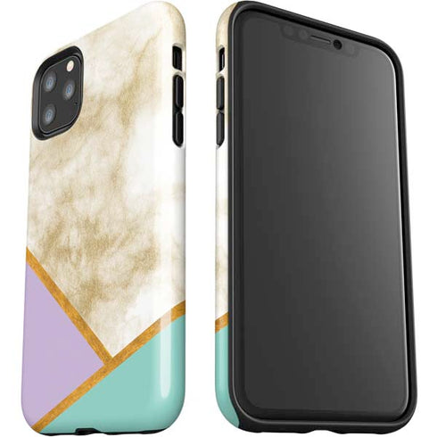 Angled Marble iPhone 11 Pro Max Impact Case