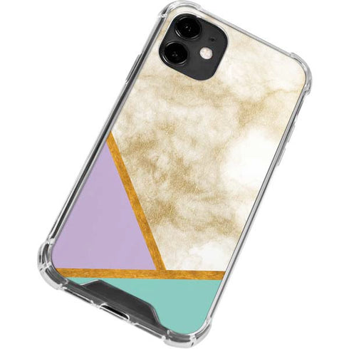 Angled Marble iPhone 12 Clear Case