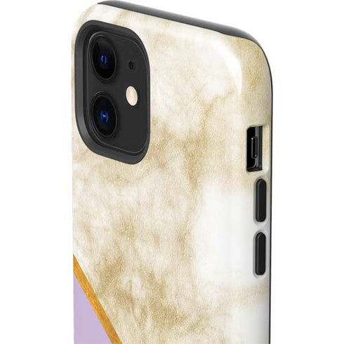 Angled Marble iPhone 12 Impact Case