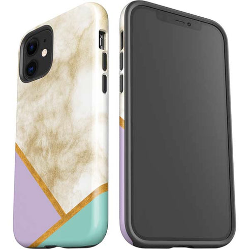Angled Marble iPhone 12 Impact Case