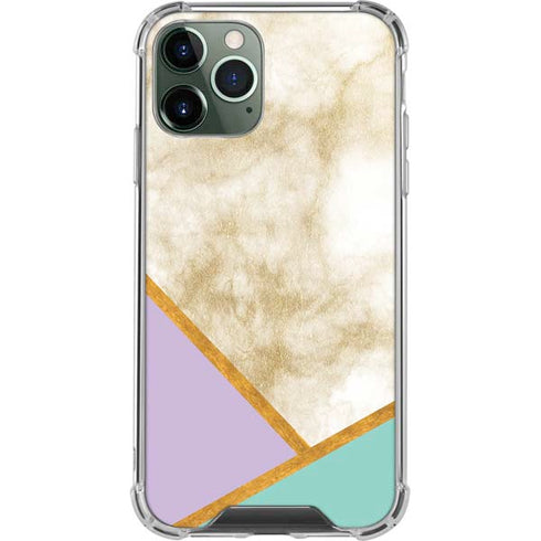 Angled Marble iPhone 12 Pro Clear Case