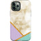 Angled Marble iPhone 12 Pro Impact Case