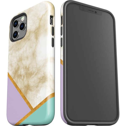 Angled Marble iPhone 12 Pro Max Impact Case