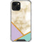 Angled Marble iPhone 13 Mini Clear Case