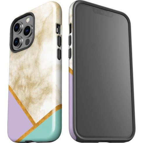 Angled Marble iPhone 13 Pro Impact Case