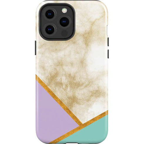 Angled Marble iPhone 13 Pro Max Impact Case