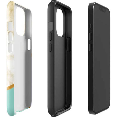 Angled Marble iPhone 13 Pro Max Impact Case
