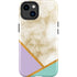 Angled Marble iPhone 15 Plus Impact Case