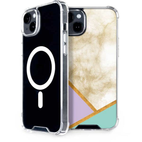 Angled Marble iPhone 15 Plus MagSafe Case