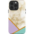 Angled Marble iPhone 15 Pro Impact Case