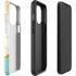 Angled Marble iPhone 14 Pro Impact Case