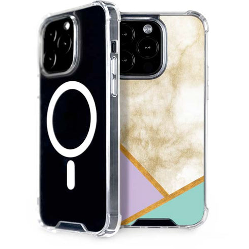 Angled Marble iPhone 15 Pro MagSafe Case