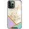 Angled Marble iPhone 14 Pro Max Clear Case