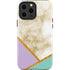 Angled Marble iPhone 15 Pro Max Impact Case