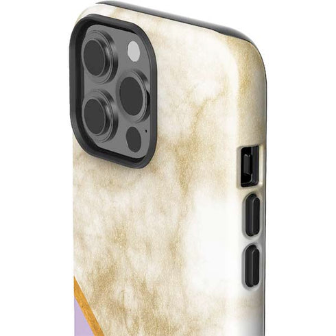 Angled Marble iPhone 15 Pro Max Impact Case