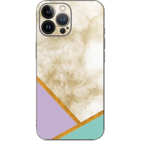 Angled Marble iPhone 14 Pro Max Skin