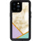 Angled Marble iPhone 14 Pro Max Waterproof Case