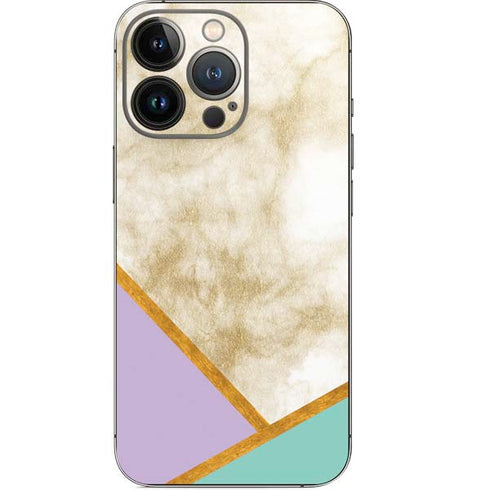 Angled Marble iPhone 15 Pro Skin