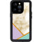 Angled Marble iPhone 14 Pro Waterproof Case
