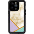 Angled Marble iPhone 14 Pro Waterproof Case