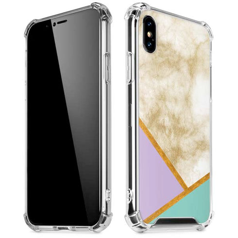 Angled Marble iPhone XS Max Clear Case