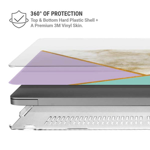 Angled Marble MacBook Pro 16in (2021-25) Case plus Skin