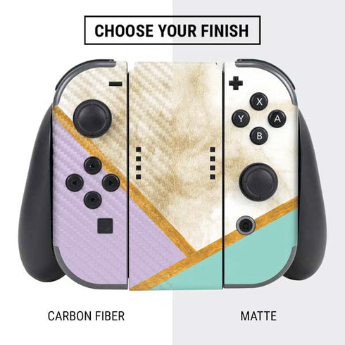 Angled Marble Nintendo Switch Bundle Skin