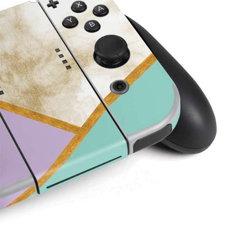 Angled Marble Nintendo Switch OLED (2021) Skin