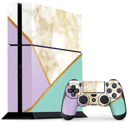 Angled Marble PS4 Console and Controller Bundle Skin