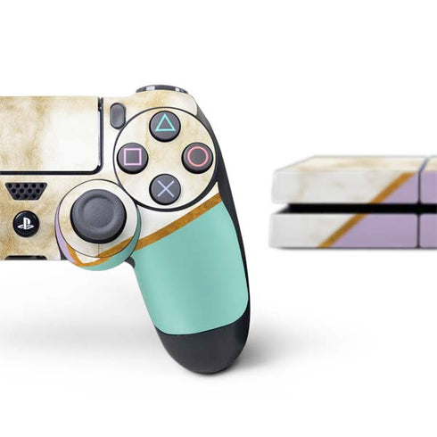 Angled Marble PS4 Console and Controller Bundle Skin
