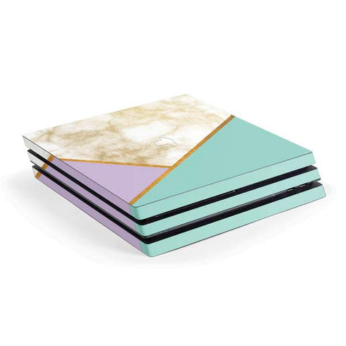 Angled Marble PS4 Pro Console Skin