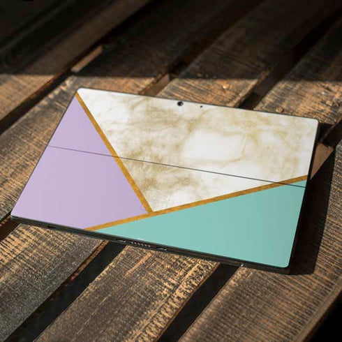 Angled Marble Surface Pro 7 Skin