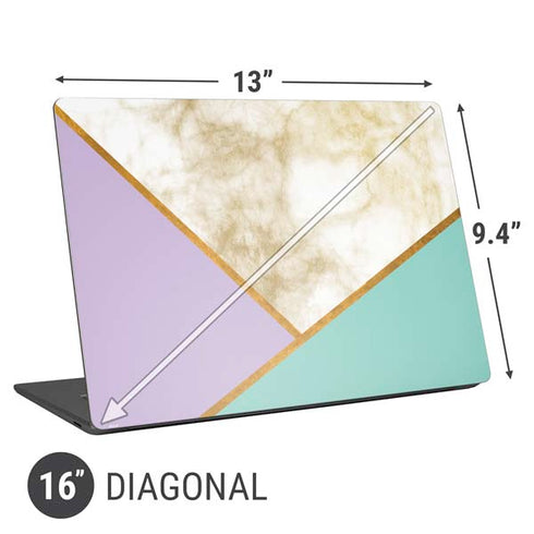 Angled Marble Universal Laptop 16in (13 x 9.4in) Skin