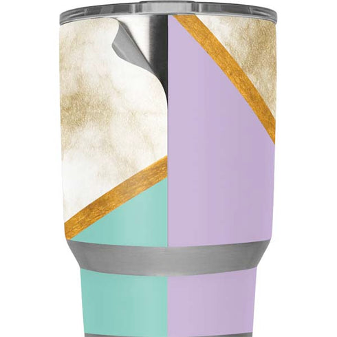 Angled Marble Yeti 20oz Tumbler Skin