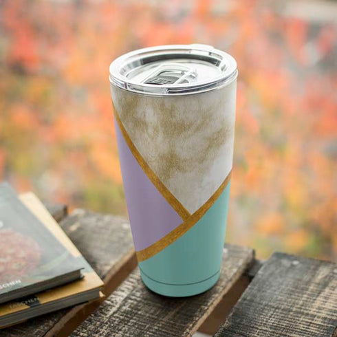 Angled Marble Yeti 20oz Tumbler Skin
