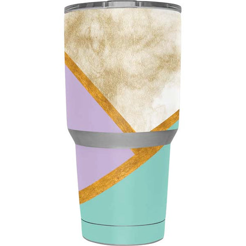 Angled Marble Yeti 30oz Rambler Tumbler Skin