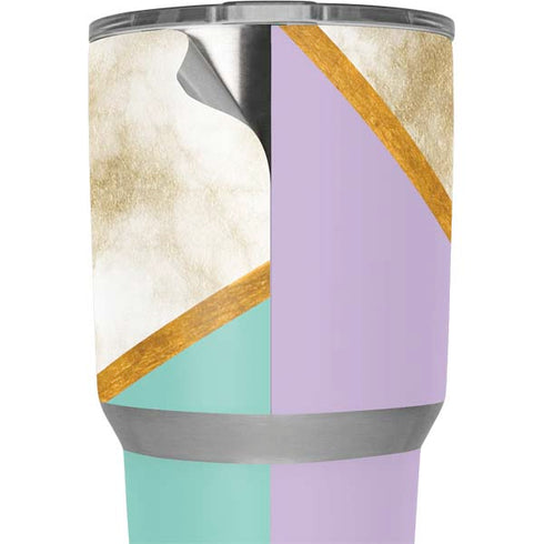 Angled Marble Yeti 30oz Rambler Tumbler Skin