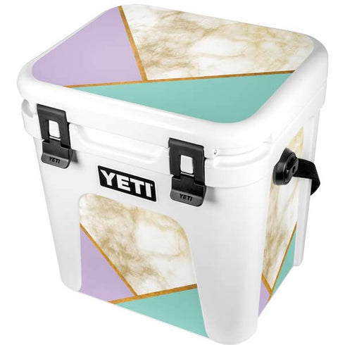 Angled Marble YETI Roadie 24 Hard Cooler Skin