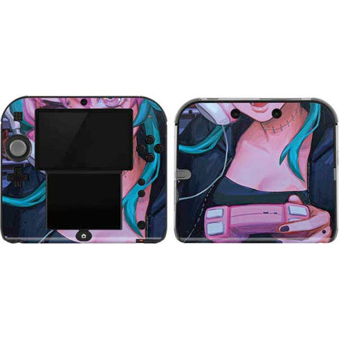 Anime Catgirl Gamer Nerd by Ivy Dolamore Nintendo 2DS Skin